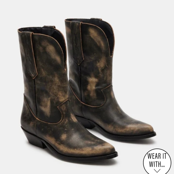 Steve Madden Rumer Distressed Brown Boot. New in box, never worn. - Picture 4 of 8